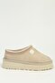 Women's Beige Fur Lined Thick Sole Daily Winter Slippers Bn-50171