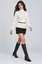Women's Turtleneck Belted Knitwear Sweater - 3