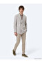Light Brown Patterned Modern Fit Wool Blend Jacket - 4