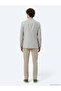 Light Brown Patterned Modern Fit Wool Blend Jacket - 5