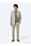 Light Brown Patterned Modern Fit Wool Blend Jacket - 3