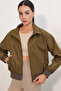 Women's Double Pocket Bomber Jacket 5239 - Khaki - 4