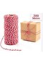 200 Meters Marteniçka Bracelet String, Packaging String, Binding String, Red and White Color
