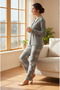 Women's Modal Fabric 100% Cotton Plaid Luxury Pajama Set - 3