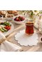 6 Pieces of Floral Pattern Embroidered Linen Coasters - Special Stain-Resistant Fabric Cocktail Napkin Set - 4