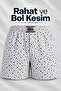 Men's Buttoned Boxer 50% Cotton 50% Polyester (Seher Authorized Seller) Patterned Boxer - 3 Pieces - 4