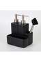 Iris Two-Fluid Sponge Holder Black