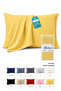 Cotton 2-Piece Pillowcase 50X70 cm – 10 Different Color Options - Yellow