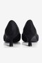 Women's Suede Stiletto Pointed Toe Drawstring Detailed Heeled Shoes Dova Black - 5