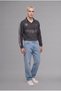 Boxy Fit Polo Collar Printed Sweatshirt H4884Ax26Au - 2