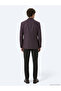 Burgundy Patterned Modern Fit Wool Blend Knitted Jacket - 6