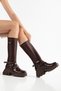 Viola Brown Women's Casual Boots - 5