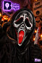 Halloween Scream Mask Silver Halloween Horror Mask Adult Costume Accessory
