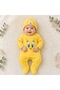 Baby 2-Piece Chick Patterned Jumpsuit Set Yellow - White 100% Cotton - 3