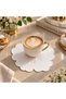 6 Pieces of Floral Pattern Embroidered Linen Coasters - Special Stain-Resistant Fabric Cocktail Napkin Set - 2