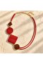 Rossa Handmade Leather Necklace and Earring Set - 4