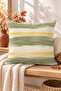 Sage Yellow Lemon Flower Patterned 4 Pillow Covers 1 Runner 5 Piece Set - 8