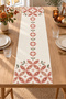 Powder Tile Geometric Floral Pattern 4 Pillow Covers 1 Runner 5 Piece Set - 4