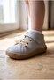 607 Orthopedic 100% Genuine Leather Unisex Children's Cream Barefoot Boots
