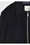 Navy Blue Regular Fit Shirt Collar Casual Woven Coat - 8