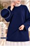 Women's Waffle Textured Long Tunic Comfortable Fit Hijab Daily Tunic - 3