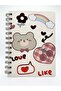 Love Like Patterned Spiral Lined Notebook - Lined Leafed Notepad