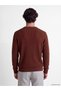 Ozmarka New Season Brown Crew Neck Men's Knitwear Sweater - 4