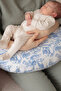 Breastfeeding Pillow – 100% Cotton Poplin Mother & Baby Support Pillow - Blue Toile De Jouy - 4
