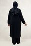 63023 Large Size Modal Cap with Ribbed and Chain Cord - Black - 5