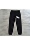 Winter Boys' Kids Unisex Black "Partner" Printed Sweatshirt and Sweatpants Two-Piece Set - 3