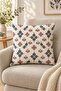 Navy Blue Orange Tulip Ethnic Patterned 4 Throw Pillow Covers 1 Runner 5 Piece Set - 6