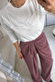 Dusty Rose Pleated Draped Premium Trousers - 261061 - 2