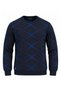 Men's Crew Neck Patterned Sweater - 4