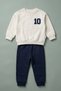 Baby Boy 10 College Printed Crew Neck Sweatshirt Set - 2