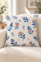 Blue Orange Ethnic Tile Pattern 4 Pillow Covers 1 Runner 5 Piece Set - 8