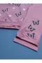Girl's Butterfly Patterned Ruffle Detailed 2-Yarn Combed Cotton Top and Bottom Set – Comfortable Fit – 2-6 Years - 4