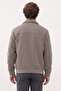 Men's Relax Fit Comfortable Cut Classic Collar Patterned Ribbed Zipper Lined Pocketed Mink Cashmere Coat - 7