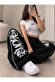 Women's 2-Pack Side Strip Fluted Graffiti Axolotl Printed Loose Fit Comfortable Women's Sweatpants - 3