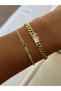 Colorful Zircon Stone Waterway Women's Gold Bracelet 17+5 cm
