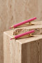 Girl's Pen Set with Pen Figures, 2-Piece Pen Set, School Buckle, Pink - 2