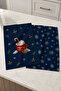 Midnight Cocoa Snow Navy Blue Hot Chocolate and Snowflake Christmas 2-Piece Kitchen Towel Set 35X55