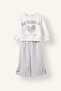 I7733A5Er105 Ecru 2-Piece Set Printed Sweatshirt Sweatpants Baby Girl