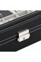 Pu Leather Watch and Jewelry Box – with Clear Lid, Compartmented Watch Ring Jewelry Organizer Black - 3