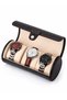 3-Slot Watch Storage Box Pu Leather Cylinder Travel Type Watch Organizer Protective Carrying Case Black - 3