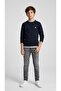 Boy's Crew Neck Sweater Navy Blue 6/14 Years