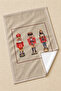 Nutcracker Keepsake Triple Nutcracker and Colorful Christmas Ornaments Cream 2-Piece Kitchen Towel Set 35X55 - 5