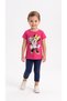Children's Set Character Printed Crew Neck Short Sleeve T-Shirt Leggings 2-Piece Set 2-6 Years Old Cotton Mouse - 3