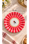 6-Piece Metal Serving Tray with Bird Figures - 23 cm Round Tea, Coffee, Breakfast Serving Tray - 4