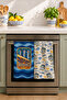 Blue Sardine Tide Blue Sardine and Wave Patterned Sea-Themed Modern 2-Piece Kitchen Towel Set 35X55 - 2