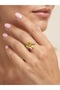 Multi-Colored Enamel Tulip Motif Adjustable Ring